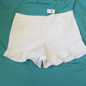 Ann Taylor Loft skirted white shorts
